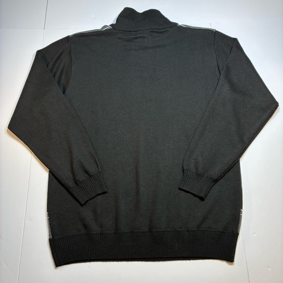 Marx & Dutch Collection Mens Gray Black & White 1/4 Zip Sweater Sz 3X NWT - Picture 5 of 7